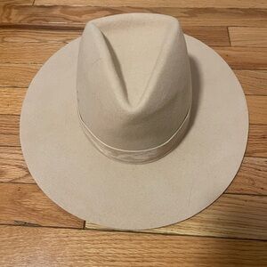 Lack Of Color Cream Wide-Brim Fedora